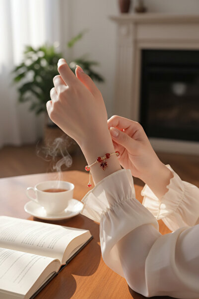 Alyas Aksesuar سوار الحجر الأحمر