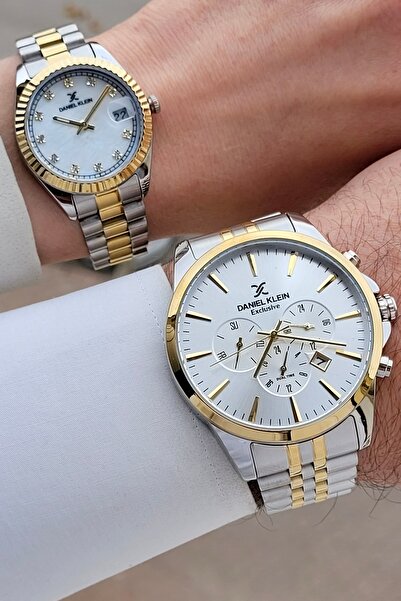 Daniel Klein Gold Silver Color Dear Couple Wristwatch Stiste13