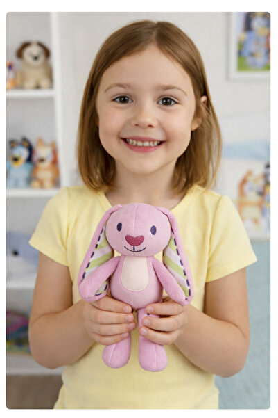 TOYFEST لعبة أرنب فلوبي من بلوي بلس، لعبة قطيفة ناعمة بأذنين ملونة، صديق لطيف...