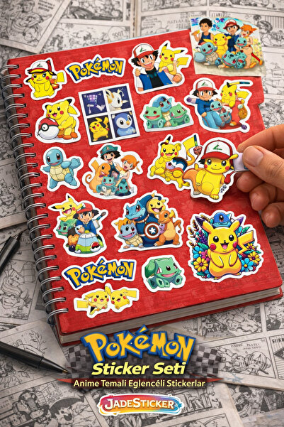 alkansticker Pokemon Sticker Albümü 50+ Sticker Ajanda, Günlük, Planlayıcı, B...