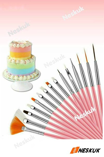 Neskuk 15 Pcs Style Cake Decorating Icing Pastry Brushes Tools Baking Accesso...
