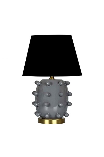 Generic Brand Gray Roman Ceramic Lampshade - Black Headboard