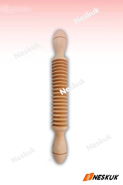 Neskuk Tırtıklı Merdane Oklave Ekmek Pasta Hamur Kurabiye Kesici Pişirme Araç...