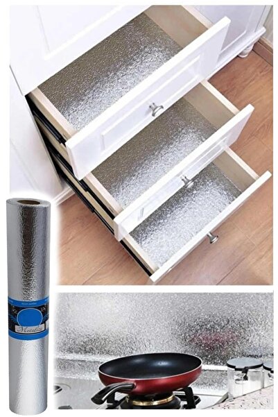 TBYSHOP 3 Metre Çok Amaçlı Örtü Raf Örtüsü Dolap Örtüsü Çekmece Örtüsü Metalize Örtü Büyük Boy 45x300 cm