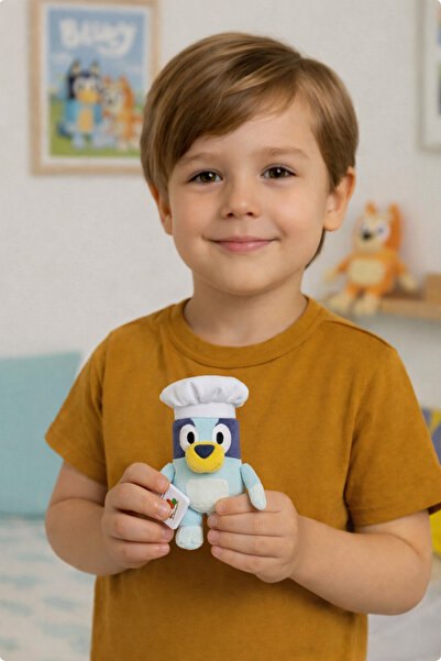 TOYFEST لعبة بلوي بلس شيف بلوي الناعمة المصنوعة من القطيفة مع قبعة الشيف، صدي...