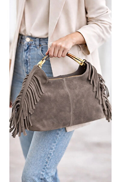 çkn sedat çakan çanta & fular & aksesuar Western Genuine Suede Leather Women'...