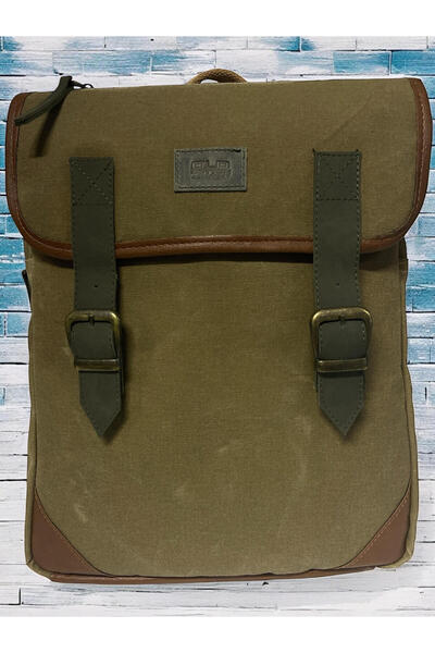 Old Cotton Rucsac unisex din pânză vintage - rezistent la apă, cu compartimen...