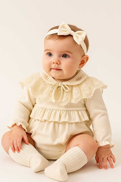 UmBaby رومبير فاخر ذو ياقة دانتيل ناعمة قابلة للإزالة – رومبير للفتيات الصغير...