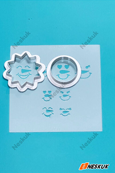 Neskuk قالب تشكيل البسكويت مكون من قطعتين، قوالب تشكيل عجينة السكر، قوالب تشك...