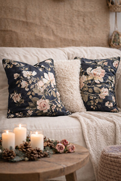 Alacastore تصميم خاص بنمط زهرة الطباعة الرقمية مع غطاء وسادة مكون من قطعتين