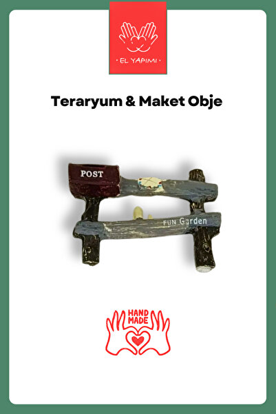 HOBİ Posta Kutulu Çit Figür Teraryum Objesi | Minyatür Bahçe Dekoru | Akvaryu...