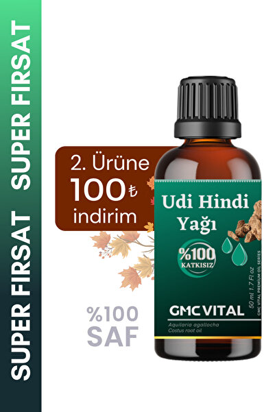 Gmc vital Udi Hindi Yağı %100 Saf Ve Doğal Kust-i Hindi Costus Root Oil 50 ml
