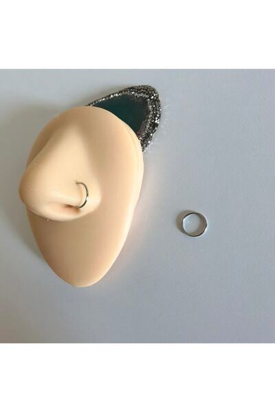 Bylin Cerrahi Çelik Halka Hızma /Piercing Çap 8 mmX Kalınlık 1mm - 1 Adet