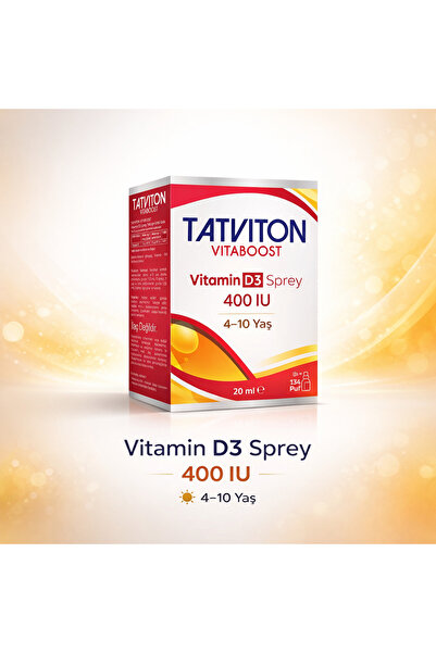 Tatviton Vitamin D3 400’ıu Sprey 20 ml (4-10 YAŞ)