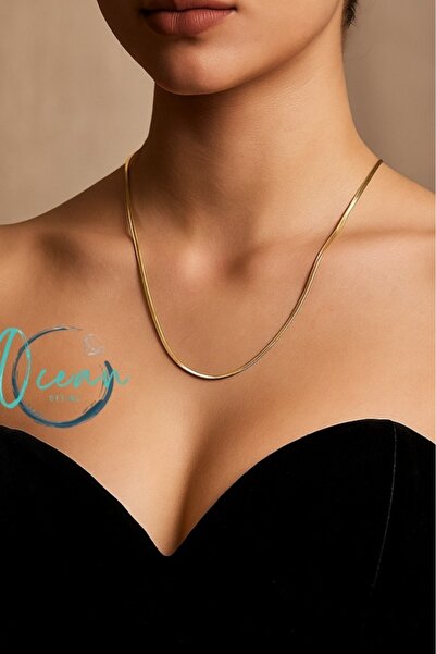 OCEANDESING Steel Gold Color 45 cm Italian Chain Women's Necklace – Tarnish-F...