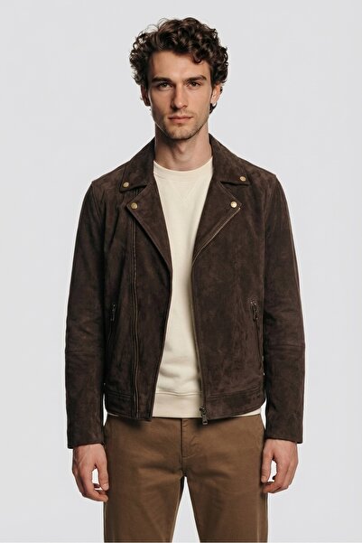 Elle Shoes Kahve Deri Erkek Ceket