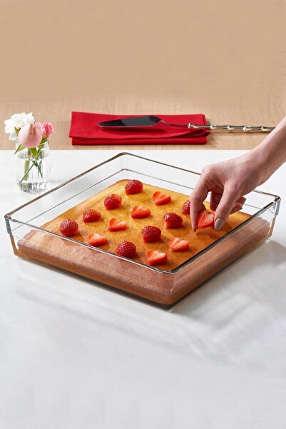 Paşabahçe Premium Lazer Borcam Büyük Kare Tepsi 4100 cc 59314 ORJin. Kutuludur