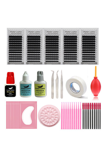 Master Lashes Auto-fan Çek Bırak Ipek Kirpik Seti Profesyonel Full Set