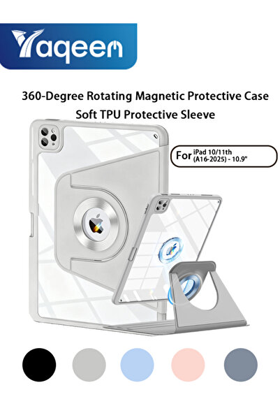 yaqeen جراب iPad 11th Gen (A16 2025) وiPad 10th 10.9 بوصة، جراب iPad يدور 360...