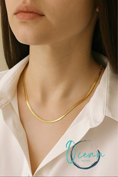 OCEANDESING قلادة سلسلة إيطالية من الفولاذ مقاس 45 سم - لا تفقد لونها، مضادة ...