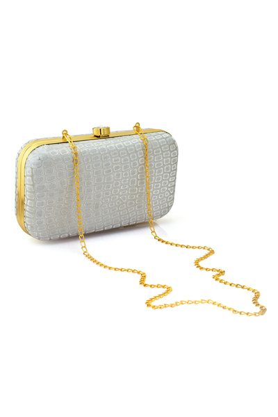 KIYAY حقائب كلاتش فضية للنساء للسهرات وحفلات الزفاف والحفلات البراقة مع سلسلة...