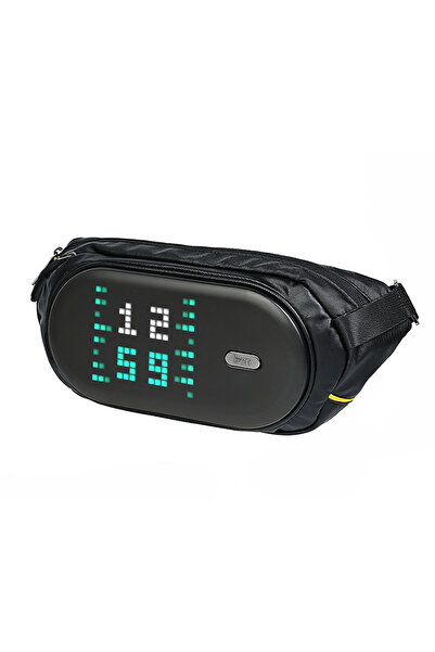 DIVOOM Pixoo Slingbag-c Siyah Ledli Ekran App Kontrollü Bel Çantası-cross Body, Çapraz Çanta