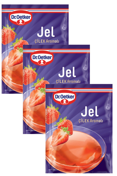 Dr. Oetker Jel Çilek Aromalı 100 gr x 3 Adet