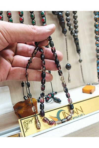 İnan Tesbih Sali̇h Ustadan Halkali Model Ateş'İ Kehri̇bar Tesbi̇h