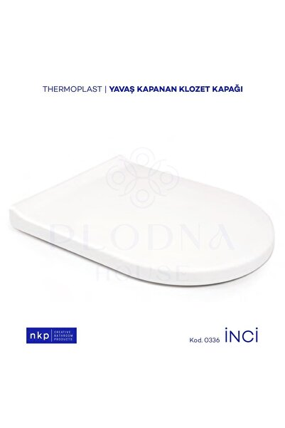 Plodna House Inci D-form Yavaş Kapanan Klozet Kapağı Üstten Sıkmalı Menteşeli