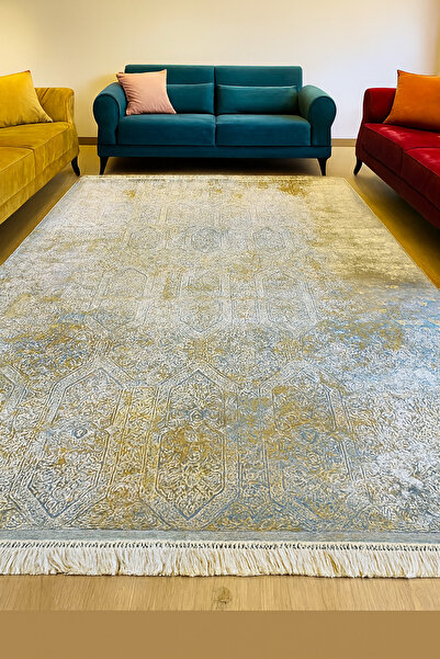 HALI SARAY CONCEPT premium ipek bambu sık dokuma parıltılı muhteşem halı