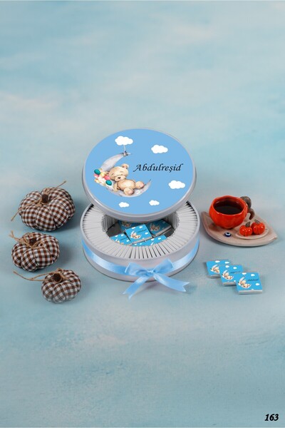 KAKAO AĞACI 100 ADET AY ÜSTÜDE UYUYAN AYILI ERKEK BEBEK ÇİKOLATASI