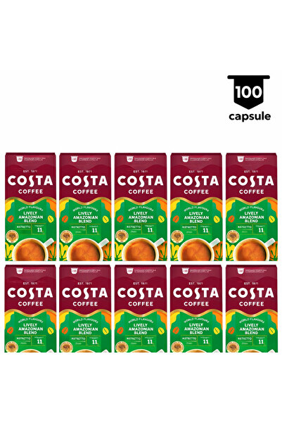 Costa Coffee Lively Amazonian Blend – Compatibil Nespresso – 100 Capsule Aluminiu