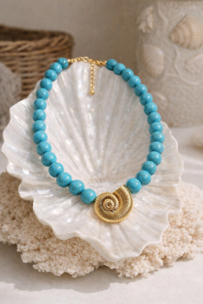 Bermecy Ivory Aura | Salyangoz İnci Kolye