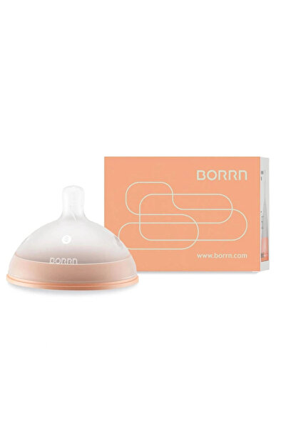 BORRN Antikolik Silikon Biberon Emziği Yavaş Akışlı Yenidoğan 0-3 Ay Turuncu