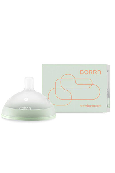 BORRN Antikolik Silikon Biberon Emziği Yavaş Akışlı Yenidoğan 0-3 Ay Yeşil