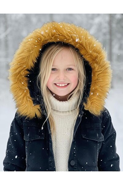 Hilal Akıncı Kids Fur Detailed Denim Jacket