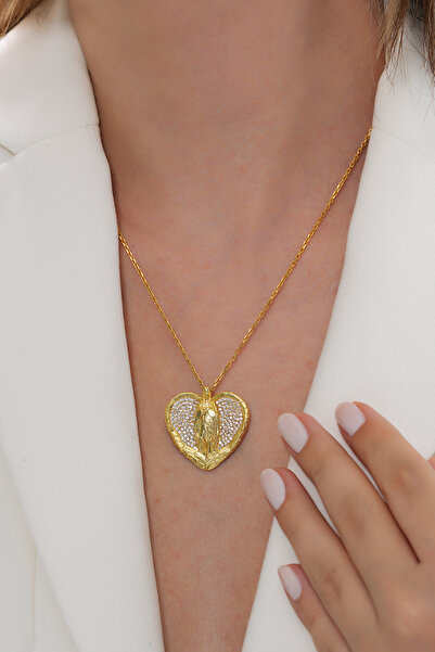 AİCHA JEWELLERY 925 Ayar Gümüş Üzeri Altın Kaplama “Inner Love” Kalp Figürlü ...