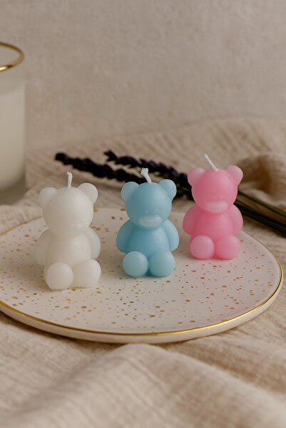 OptiMuM Tasarım Hediyelik Ayıcık Mum Doğum günü,Baby Shower,Sünnet,Mevlid 20 ...
