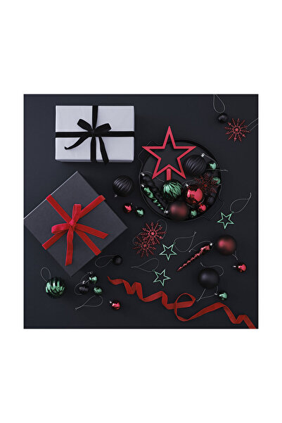 KOÇTAŞ 100'lü Karışık Süs Kırmız Siyah Silver