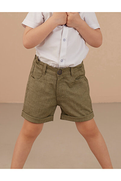 Ollie&Olla شورت للأولاد منسوج باللون الأخضر