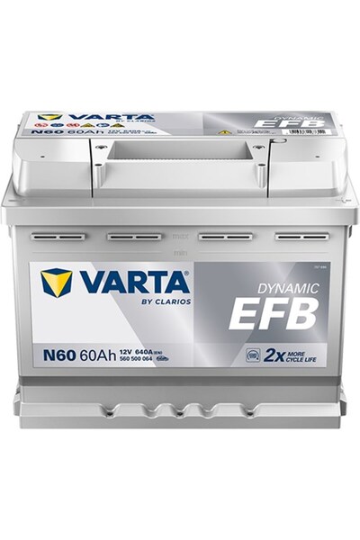 Varta N60 12V 60 Ah 640A Dynamıc Slı Start-Stop Efb Akü (Üretim Yılı: 2025)
