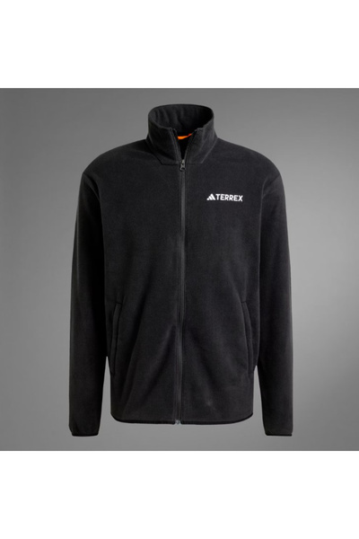 adidas JP0795 MT ESS FZ FL Erkek Polar Ceket Siyah