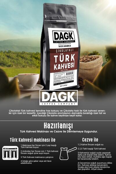 Dagk Çikolatalı Türk Kahvesi 200g Öğütülmüş
