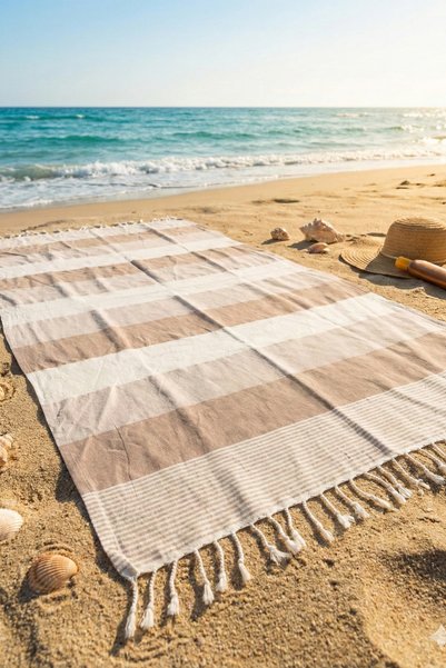Fabric Box منشفة حمام بيستمال من القطن الطبيعي بنسبة 100%، منشفة تركية، منشفة شاطئ للحمام التركي