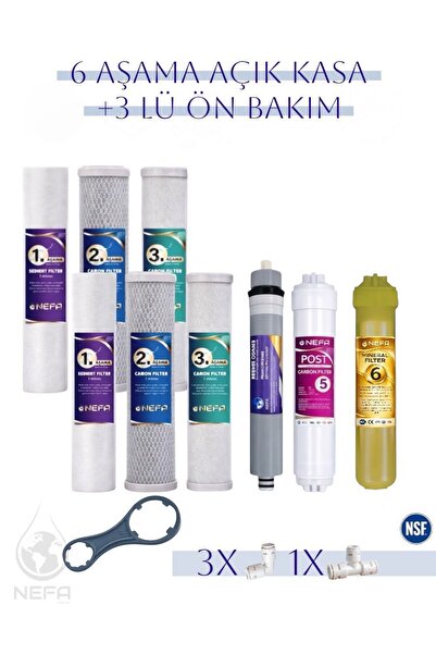 Nefa Tüm Açık Kasa Su Arıtma ve İhlas Cebilion -Compact Uyumlu- 1.5 Yıllık 6+...