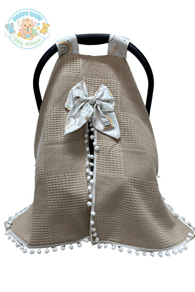 Happy Baby Dikiş Atölyesi 3'lü Puset Takımı Puset Örtüsü Minderi Çarşafı Pamu...