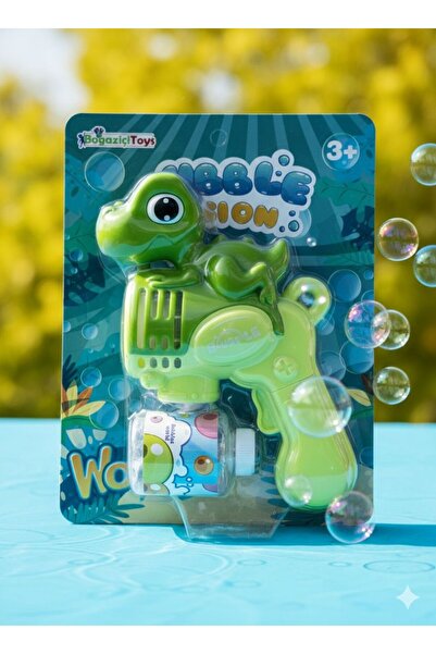 ydn Kurbağa Figürlü Çok Delikli Büyük Boy Pilli Ve Işıklı Baloncuk Çıkaran Kö...