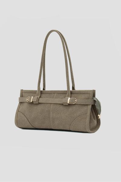 Shule Bags Enyola Vintage Süet Çanta Vizon