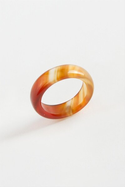 ZERO LAND Mtxdpn Agate (140230) Natural Stone Ring-Brown