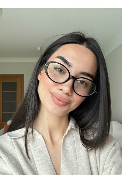 funeyes Lille Oval Ellipse Trend Model Blue Light Protection Glasses 58 18 145